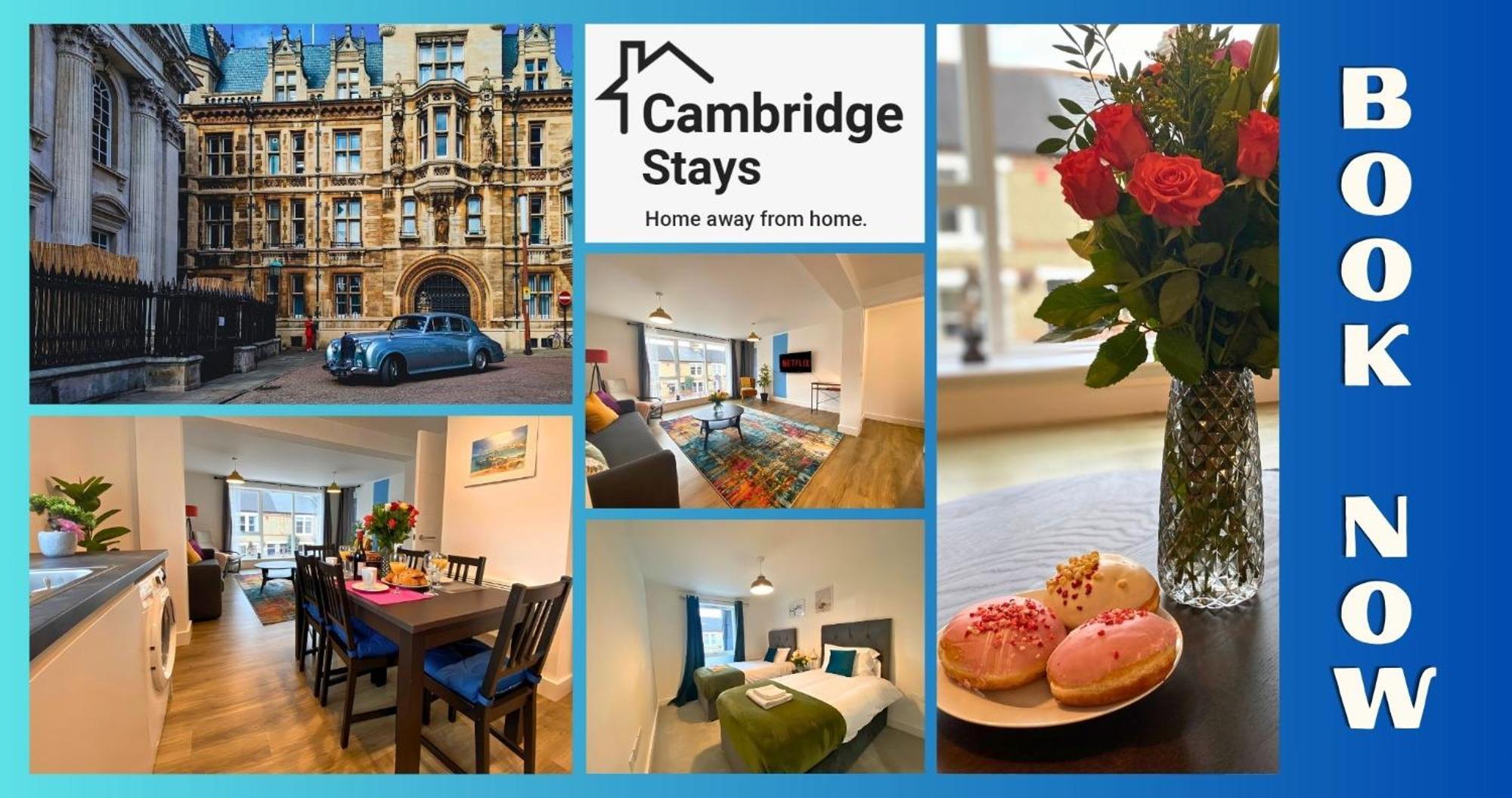Cambridge Stays Riverside Apart Hotel With 2Br Flats At The City Centre-Parking-Balcony Екстериор снимка