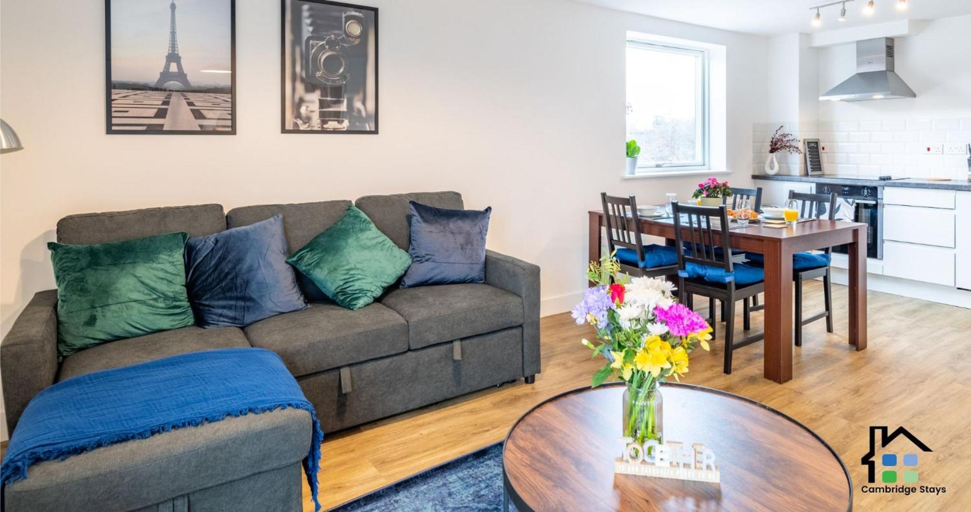 Cambridge Stays Riverside Apart Hotel With 2Br Flats At The City Centre-Parking-Balcony Стая снимка